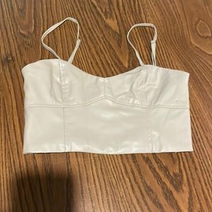Zara faux leather top